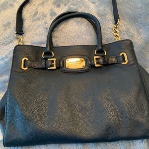 MICHAEL Michael Kors Navy Leather Satchel